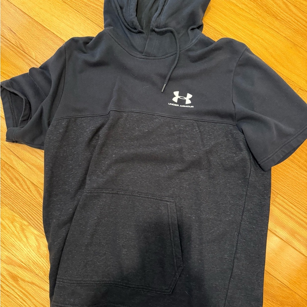 Under Armour Charcoal Short Sleeve Hoodie